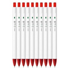 제브라 레인보우 클릭 젤 펜 0.5mm C-JJ6, 10개, 레드