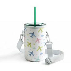 그란데 빅 사이즈 물통 전용 네오플렌 텀블러 파우치 가방, 1개, 화이트에어플레인