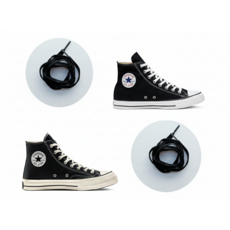 신발끈 컨버스 호환 신발끈 운동화끈 런닝화끈 척테일러 호환, 1세트, 7mm 블랙 150