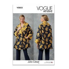 Vogue V2052B5 Julio Cesar NYC의 미세스 루즈 핏 안감 재킷 바느질 패턴 패킷 디자인 코드 V2052 사이즈 8-10-12-14-16