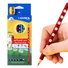 리라 그루브 슬림 색연필, 12색, 1개