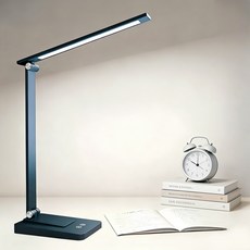 LED 책상 스탠드 학습용 블루라이트 차단 조명 시력보호 밝기 색상 조절, 블랙 블랙