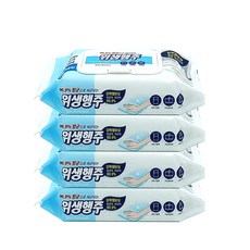 샤인 위생행주 80매x4개 물티슈 엠보싱 일회용 세정, 80개입, 4개