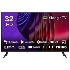 큐빅스 HD LED TV 81cm(32인치) 스마트 TV 구글 안드로이드 11 HDR 블루투스 WIFI 넷플릭스 유튜브 에너지효율 1등급 스탠드 벽걸이 방문설치, 스탠드형 택배배송