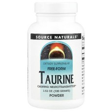 소스네츄럴스 타우린 분말 3.53 oz (100 그램), 1개, 100.074g