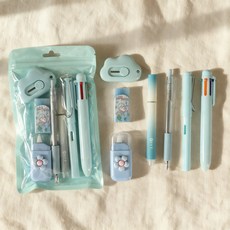 QOFT 文具套裝, 1個, 文具禮包7件套【藍色】