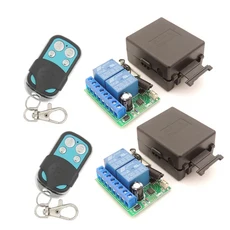 DC12V 10Amp 2CH 갱 433MHz rf 원격 제어 스위치 차고 조명 전기 컨트롤러 용 무선 릴레이 수신기, 01 빠른  Mainland, 05 2RC 2B