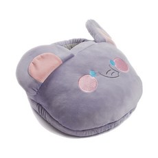 YANGZI USB暖腳寶 仿兔毛電熱暖腳墊, 大象款, 灰色款, 大象款