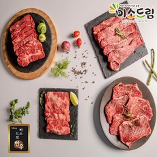 한우 채끝살 꽃등심 구이용 실속 구성세트