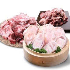 조은장터 한우 사골 우족 잡뼈 스지 도가니 4kg 이상, 1세트, 우족2kg+잡뼈2kg+스지200g