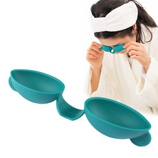 씨클 실리콘 휴대용 눈세척기 눈이물감 눈건조 눈기름샘청소, 1개, 그린