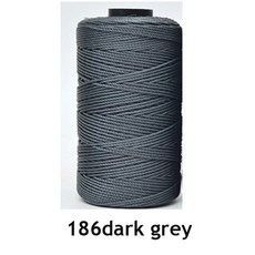 새로운 여름 크로 셰 뜨개질 원사 DIY 공예 스레드 얼음 실크 아트 코드 1.5mm200m 모자 인형 바느질 가방 뜨개질에 대한 폴리 프로필렌, 186 Dark Grey