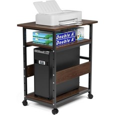 PC 왜건 CPU 캐스터 포함 3단 언더 데스크 수납 랙 슬림 폭 23.6 x 깊이 15.7 인치 (40 cm) 높이 27.6 (70 컴퓨터 책상 사이드, HT8543