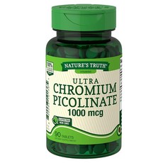 Nature's Truth Chromium Picolinate 1000 mcg Dietary Supplement 90 Count Nature 's Truth Chromium Pi, 1개, 상세 설명 참조0