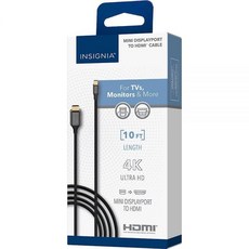 INSIGNIA Mini Displayport to HDMI 케이블 3m(10피트), 10피트