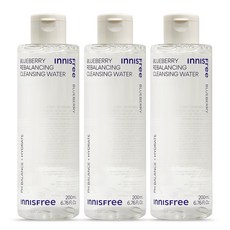 이니스프리 슈퍼푸드 블루베리 리밸런싱 클렌징 워터 200ml, 3개