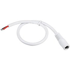 화이트 DC플러그 DIY제작용 5.5 F플러그 30cm DC전원케이블 DIY제작용(암)