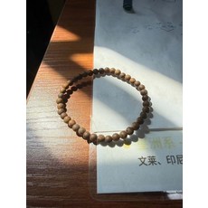特價 達拉幹 奇楠 沉香 醇化 老料 沉香 手串 0.4cm, 如圖, 1個