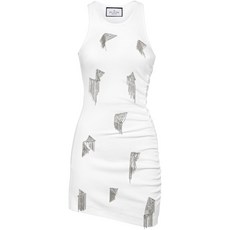 필립플레인 프린지 디테일 골지 맥시 드레스