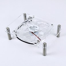 홈앤툴즈 미니피씨 공유기 저소음 120mm 5V USB 쿨링팬 쿨러 (미니), 투명, 1개