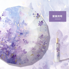 16骨三折遮陽傘 彩膠防曬傘 防紫外線 晴雨兩用