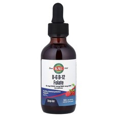 KAL B-6 B-12 엽산 천연 믹스 베리 맛 59ml(2fl oz), 59ml