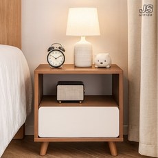 JS리빙 인테리어 침대 옆 협탁 서랍장 원목 소파 틈새 북선반 3단 보조 티테이블 거실 사이드 테이블 베드 수납 정리함 선반 침실 미니 화장대 @JSLV-0422A45RICHIA5, 1개