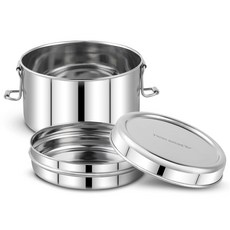 生活King 巧滿極厚便當盒 801-1000ml 可堆疊 直徑14cm 台灣製, 1個, 銀色