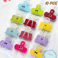 유하리온 캐릭터 집게 아크릴 더블 클립 10 PCS, 1세트