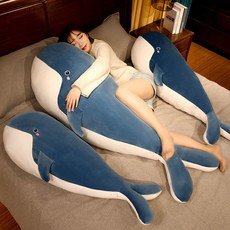 고래 바디플로우 모찌인형 바디필로우 긴배게 다리베개 모찌베개 인형쿠션, 블루