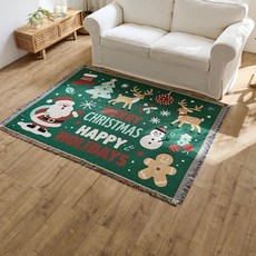 聖誕節裝飾蓋毯 聖誕童趣主題沙發巾 午睡毯 180x130cm, 聖誕童趣,180x130