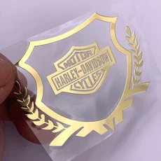 금속 로고 헬멧 개인화 된 스티커 Harley Davidson Electra Glide Classic PA 1250S 용 오토바이 바디, 08 C-6.5x5cm gold