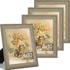 Vittanly10.2x15.2cm4x6인치사진액자4개세트 벽또는탁상용빈티지사진프레임 디스플레이10.2x15.2cm4x6120923, 8x10, 빈티지 그린
