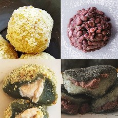 혼합4종 (팥5_귤5_쑥5_흑임자5) 블루탐 제주도 오메기떡 냉동 개별포장 20개, 2박스, 1.2kg
