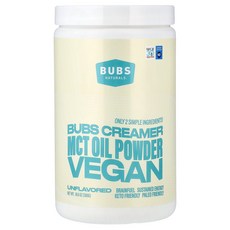 BUBS Naturals Bubs 크리머 MCT 오일 분말 무맛 300g(10.6온스), 1