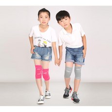어린이 유아 자전거 외부 운동 무릎 보호대 2P 간편한 관절아대 배구, 그레이
