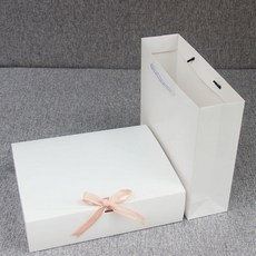 노아리스 선물상자 선물 쇼핑백 세트, 1세트, 화이트