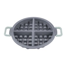 跨境熱銷硅膠華夫餅烤盤空氣炸鍋烤箱家用烘焙工具蛋糕模具, 1個, 北歐灰:見圖