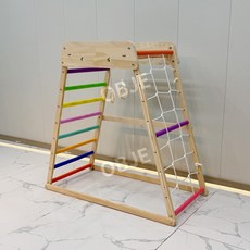 원목 유아 놀이기구 그네 세트 미끄럼틀 정글짐 실내놀이터 가정용, A