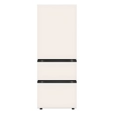 [색상선택형] LG전자 DIOS 오브제컬렉션 327L 3도어 스탠드형 김치냉장고 메탈 방문설치, 베이지, Z339MEEF11