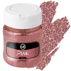 2 글리터 벌크 세트 공예 레진 및 스크랩북용 파인 3팩 - 118.3ml(4온스) EA 쉐이커 병 발렌타인 장식 텀블러에 적합, Pink