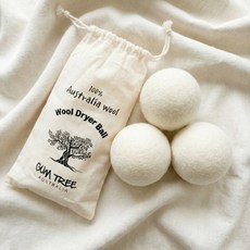 검트리 100% 호주산 천연 양모 건조기볼 3P 울드라이어 볼, 3개, 화이트