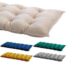 Drydiet 실내 가구용 벤치 쿠션 91.4x35.6cm(36x14인치) 벨벳 두꺼운 실내 창문 시트 쿠션 부드러운 피아노 소파 입구 보관 출입구 보관 출입구 창문 터, 36x14 in, 아이보리