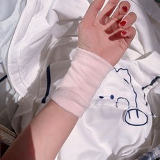 潮流加長運動護腕ins純色羽毛球籃球運動吸汗棉護手腕擦汗巾, 粉1只, 1個