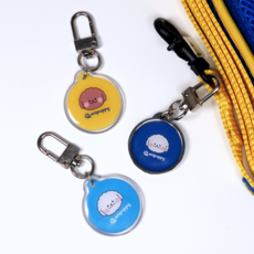 [애니퍼피] 강아지 외장칩 목걸이 RFID칩 온라인 동물등록 인식표 (3컬러), 1개, 옐로우