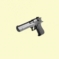 4D키트 데저트이글 조립식 권총 프라모델 17피스 모형 피규어 수집용 밀리터리 디스플레이 키링, 1개