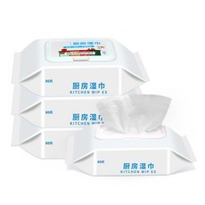 【電池哥】廚房濕巾 廚房專用清潔紙巾 大容量 拋棄式抹布, 1個, 廚房清潔濕紙巾【小】, 80