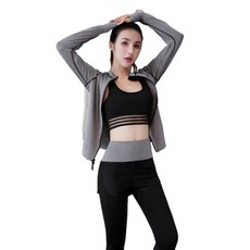 퍼스트레인 여성 필라테스 5종 레깅스 상하의 세트 -YO82