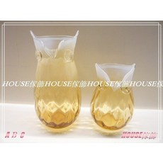 *︵House傢飾︵*貓頭鷹造型玻璃花瓶/花器(白/黃-大 小)【 限量款/新發售 】
