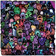 네온 램프 악마 슬레이어 애니메이션 스티커 여러 믹스 장식 어린이 장난감 선물 50 개 100, 01 50PCS